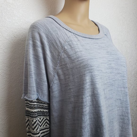 We The Free Layered Sleeve Cuff Cotton Sweater Thermal with Thumbhole - Picture 2 of 9